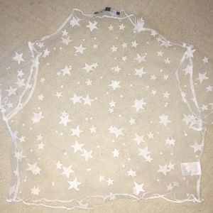 Sheer Star Crop Top